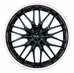 VOLTEC T6 Mattblack Puresports / Color Trim weiss 9x18